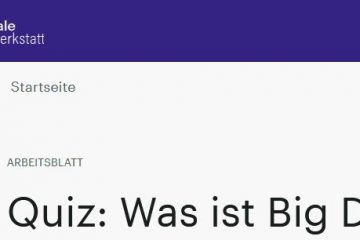 Quiz Big Data - Digitale Lernwerkstatt