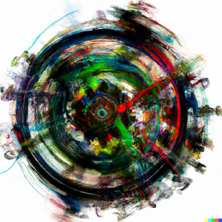DALL·E 2022-10-10 - a painted model of the datafied society