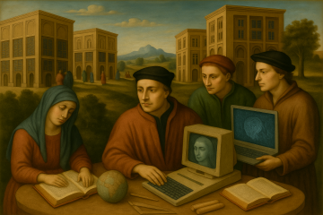 Illustration for AI Education - created with ChatGPT/Sora from OpenAI