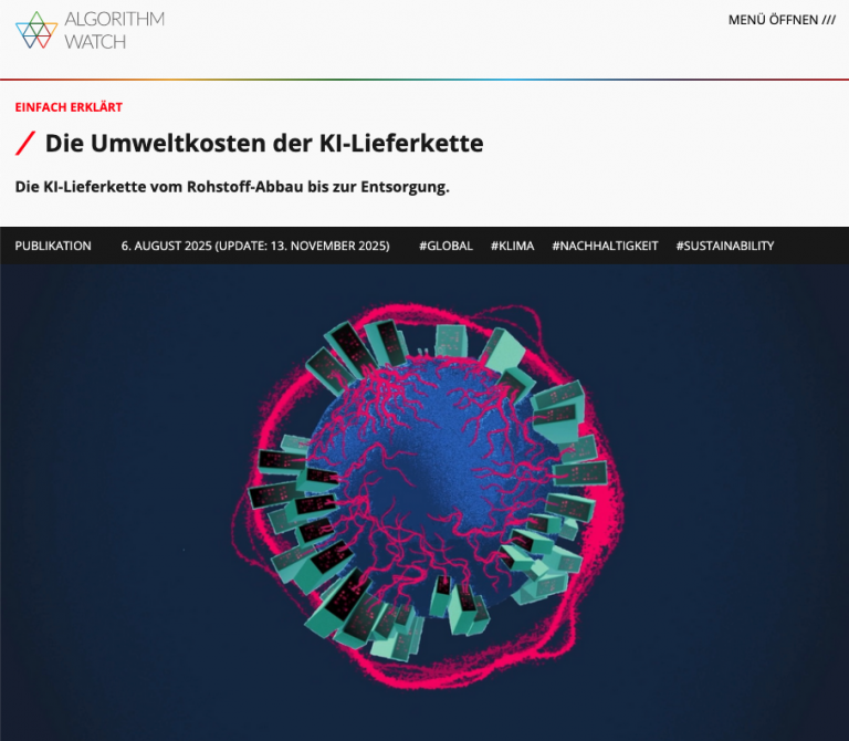Die Umweltkosten der KI-Lieferkette
