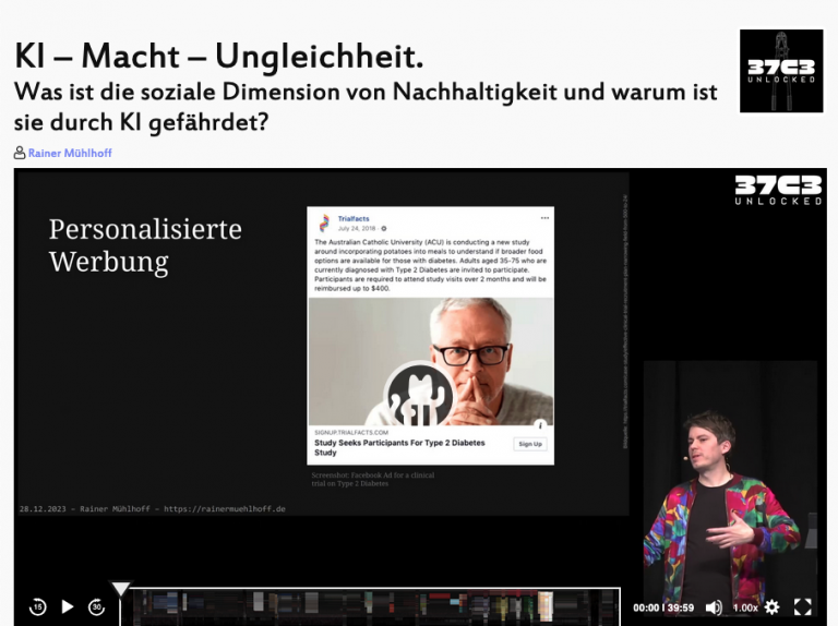 KI - Macht - Ungleichheit. Rainer Mühlhoff