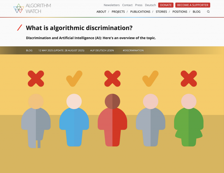 What is algorithmic discrimination?